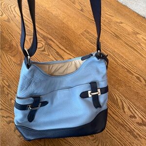 Giani Bernini Light Blue and Dark Blue Shoulder Bag